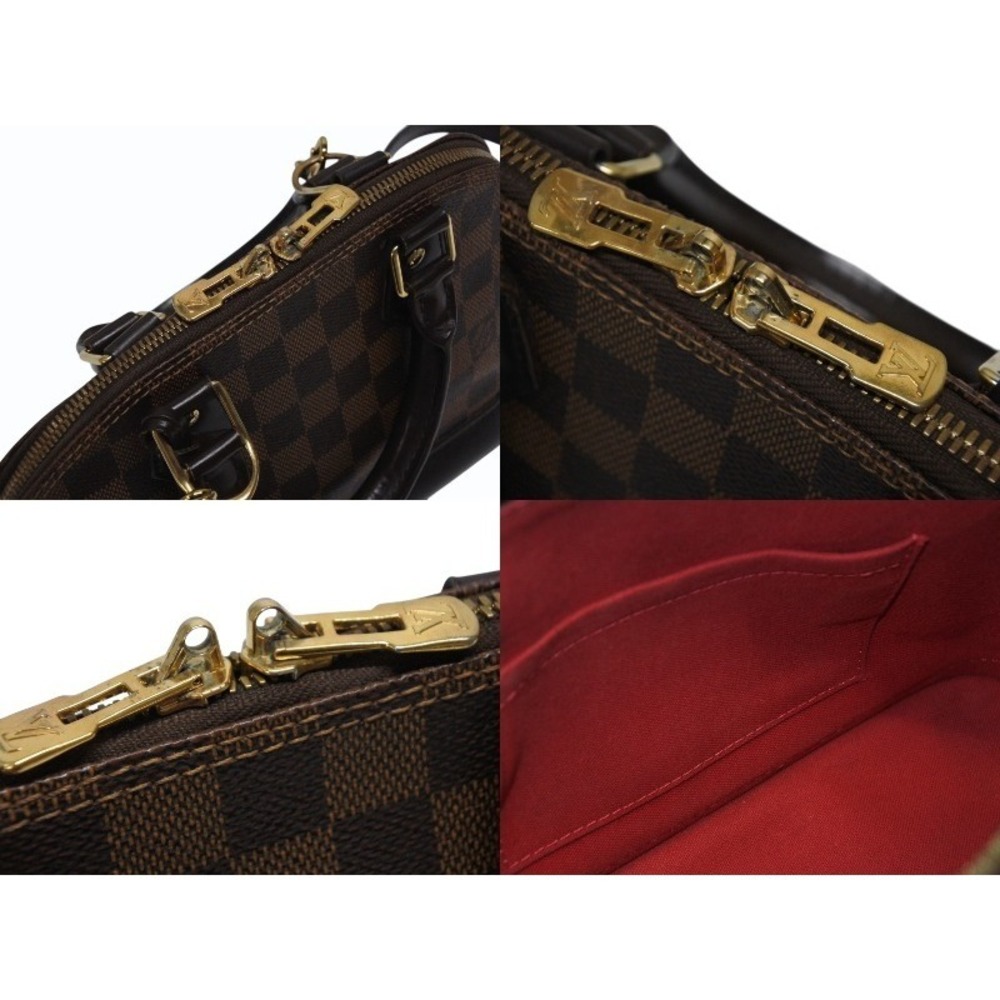 Louis Vuitton Brown Damier Bag Shoulder Ebene Handbag Alma Leather - Picture 8 of 9